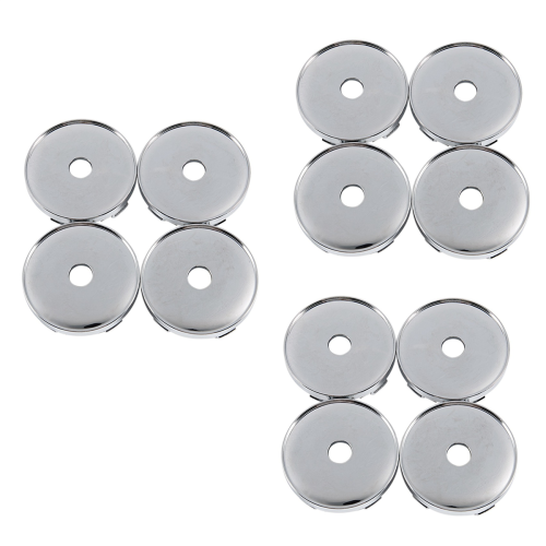 Set di 4 coprimozzi cromati per auto, in plastica, universali, da 60 mm