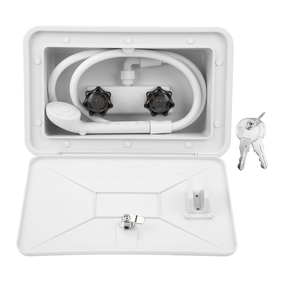 Rv Exterior Shower Box Quick Connect Sprayer & Hose Faucet Hose 4713147614738