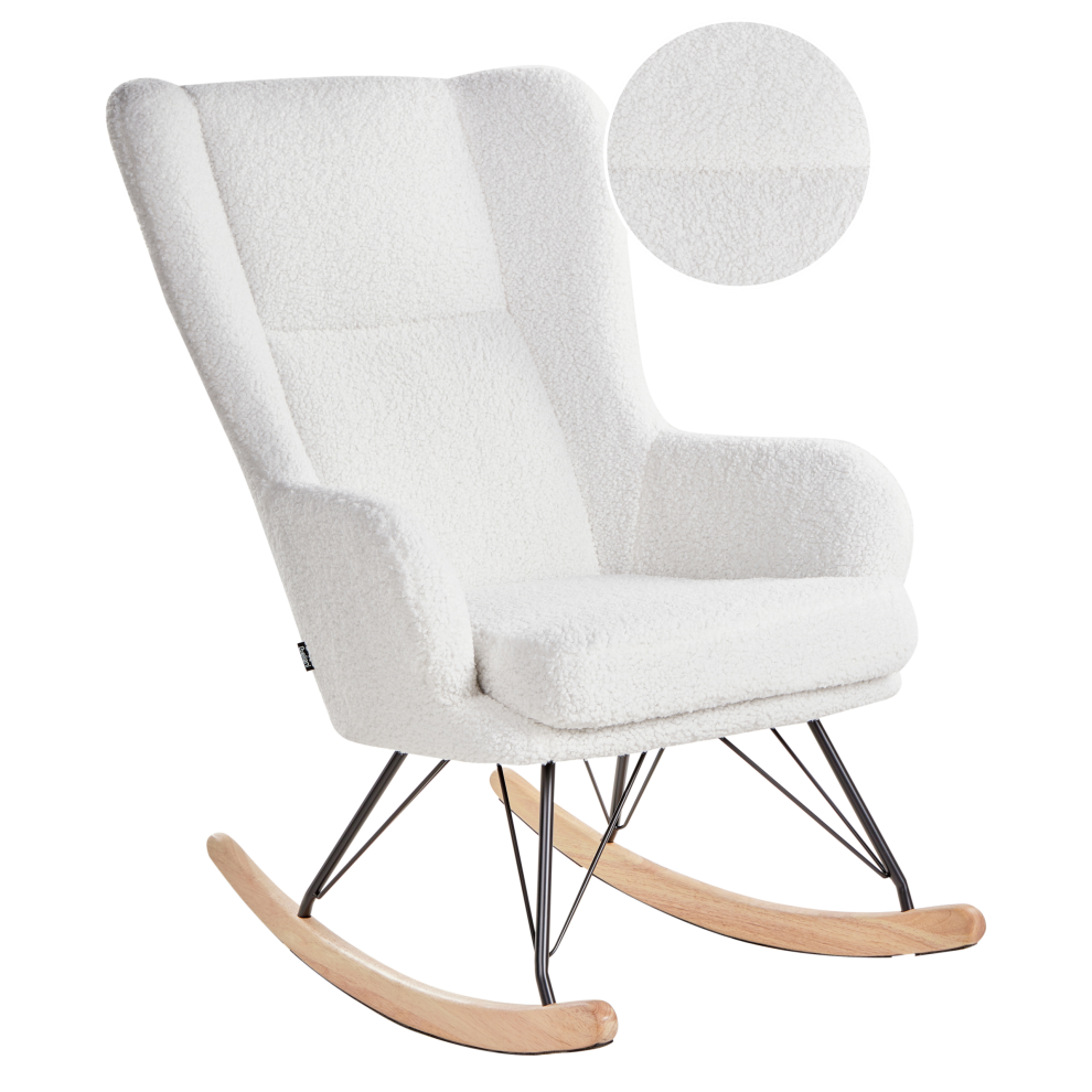 Rocking Chair LUOMA Boucle Off-White
