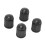 80pcs Plastic Bike Valve Dust Caps Black 5