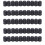 80pcs Plastic Bike Valve Dust Caps Black 1