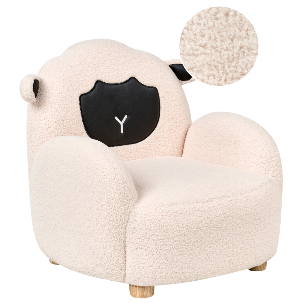 Kids Armchair Sheep ULA Boucle Off-White