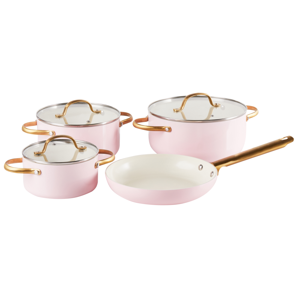 7 Piece Pan Set ELITE PRO Pastel Pink