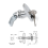 Turn T-Handle Lock with keys for Trailer ToolBox Distribution box 3