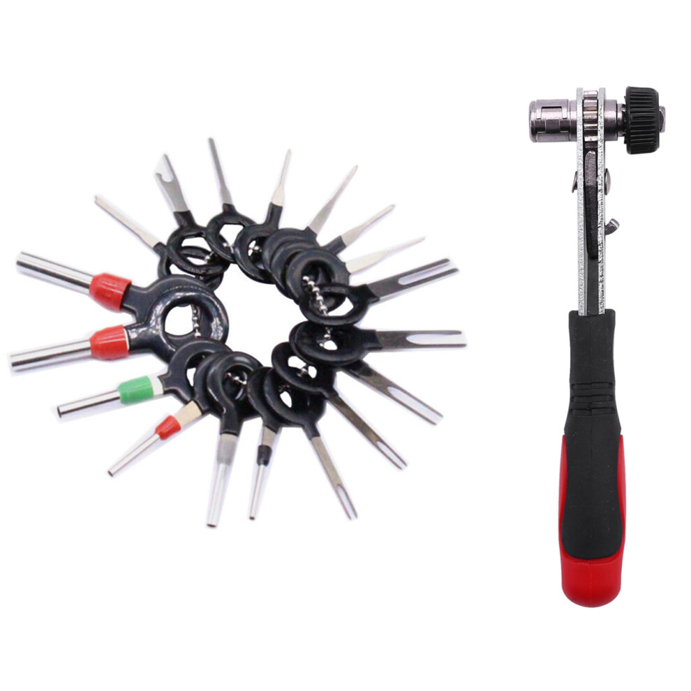 Photos - Other Hand Tools Mini Rapid Ratchet Wrench 1/4 inch Quick Socket Wrench Tools Red