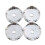 Set di 4 coprimozzi cromati per auto, in plastica, universali, da 60 mm 3