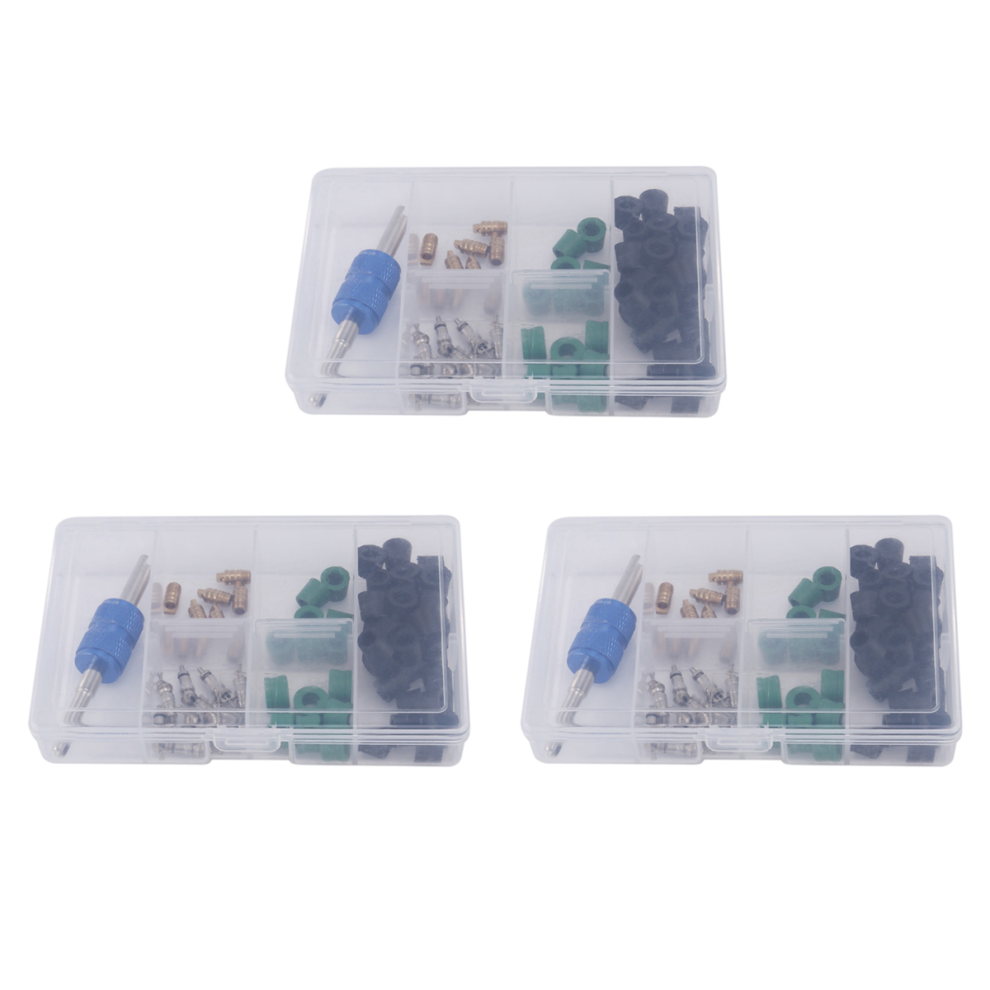 71Pcs A/C Valve Core R12 / R134a Ac Master Valve Core Repair Kit White 4713147617432