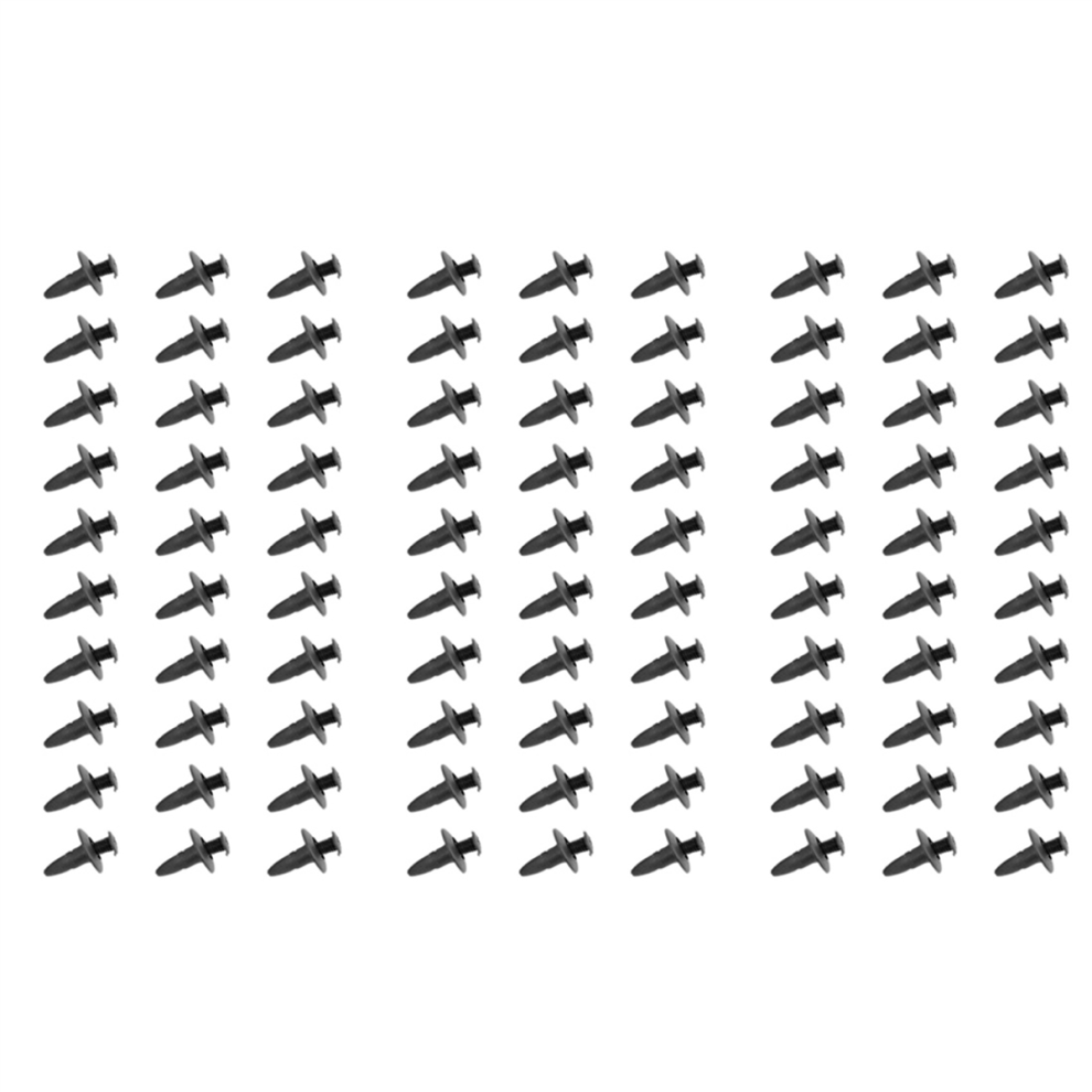 6Mm Hole Dia Black Plastic Rivets Fastener Bumper Push 30Pcs 4713147617364