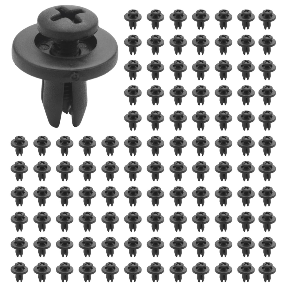 50Pcs 6Mm Plastic Push Type Rivet Bumper Pin Clips 4713147617210