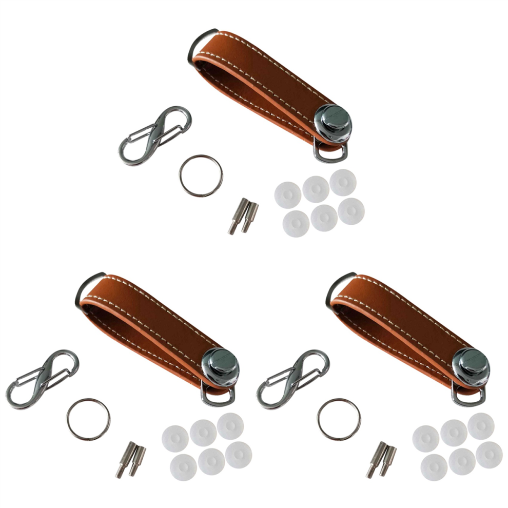 Car Key Pouch Case Wallet Holder Chain Key Wallet Ring Pocket Brown 4713147606184