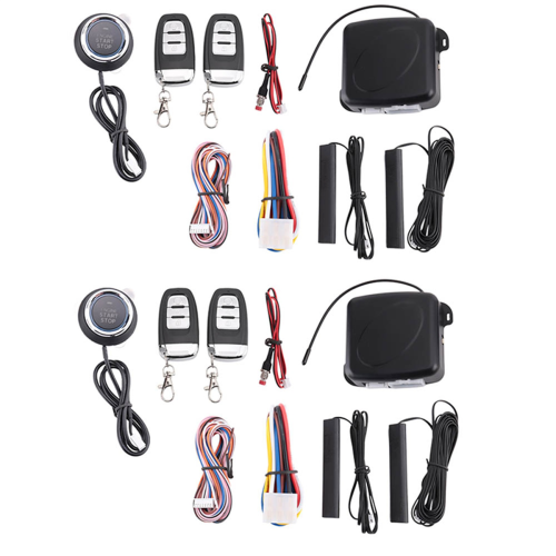 Car SUV PKE Keyless Entry Engine Start Alarm Push Button Start System 2