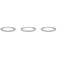 Cubic Zirconia Bracelet Men And Women Jewelry Brass Clasp Silver