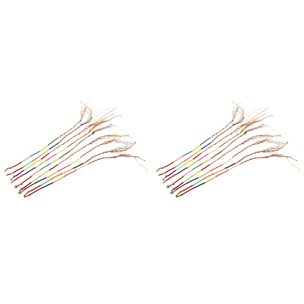9X Hippie Style Colorful Bracelet Thread Prayer Random Color-Textured 4713147606016