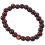 Buddhist Brown Wood Round Beads Elastic String Wrist Bracelet 3
