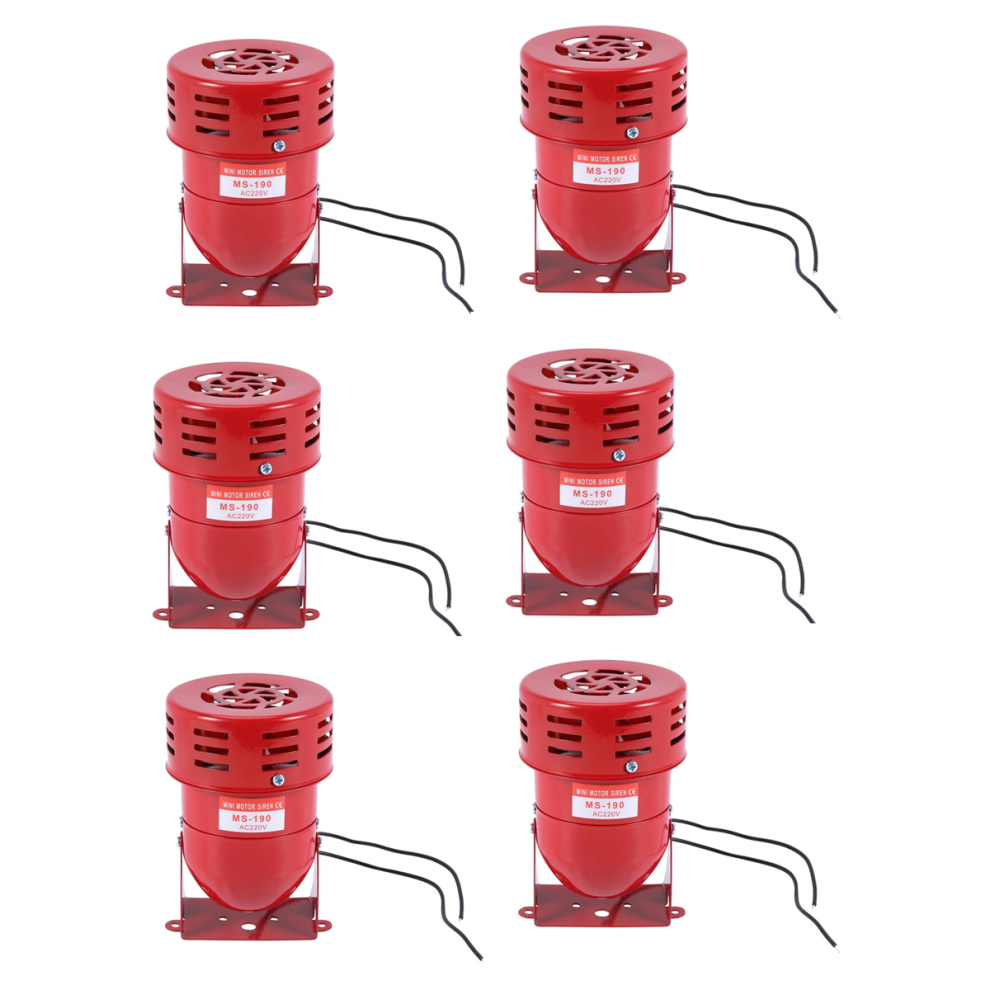 Ac 220V Metal Motor Driven Air Siren Horn Alarm Red 4713147604470
