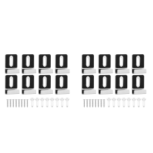 8pcs Metal Mirror Holder Kit, Mirror Clips with Screws silver