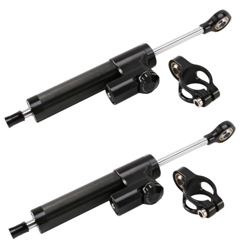 Universal Lenkungsdämpfer Motorrad Stabilisator Linear Reversed Schwarz 1