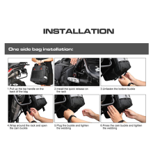 Rhinowalk Motorradtasche, 20 l, universelle Seiten-Satteltasche, Schwarz