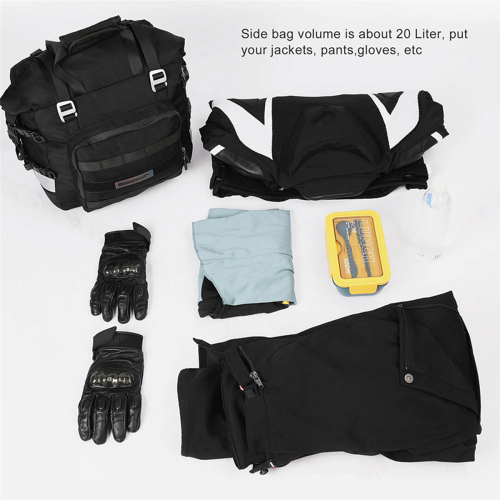 Borsa laterale universale Rhinowalk Motorcycle Bag 20L, nera 1