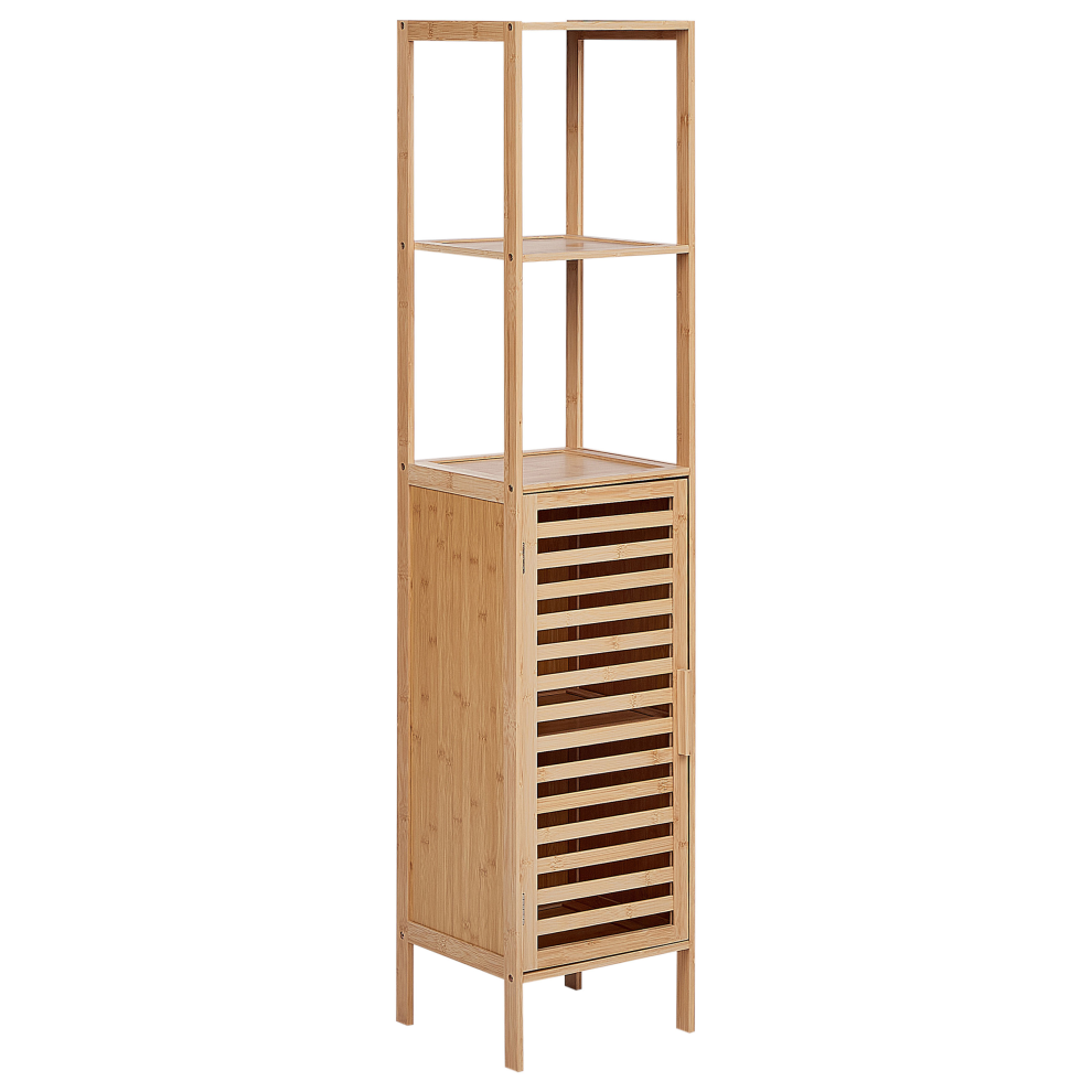 Shelving Unit OWASSO Bamboo Wood Light Brown