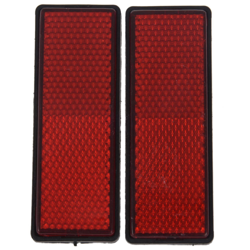 rectangle red Reflectors Universal For Motorcycles ATV Dirt Bikes 2