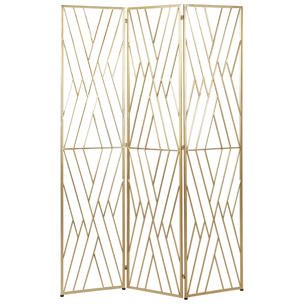 3 Panel Room Divider ASOLO Gold 117 cm 170 cm