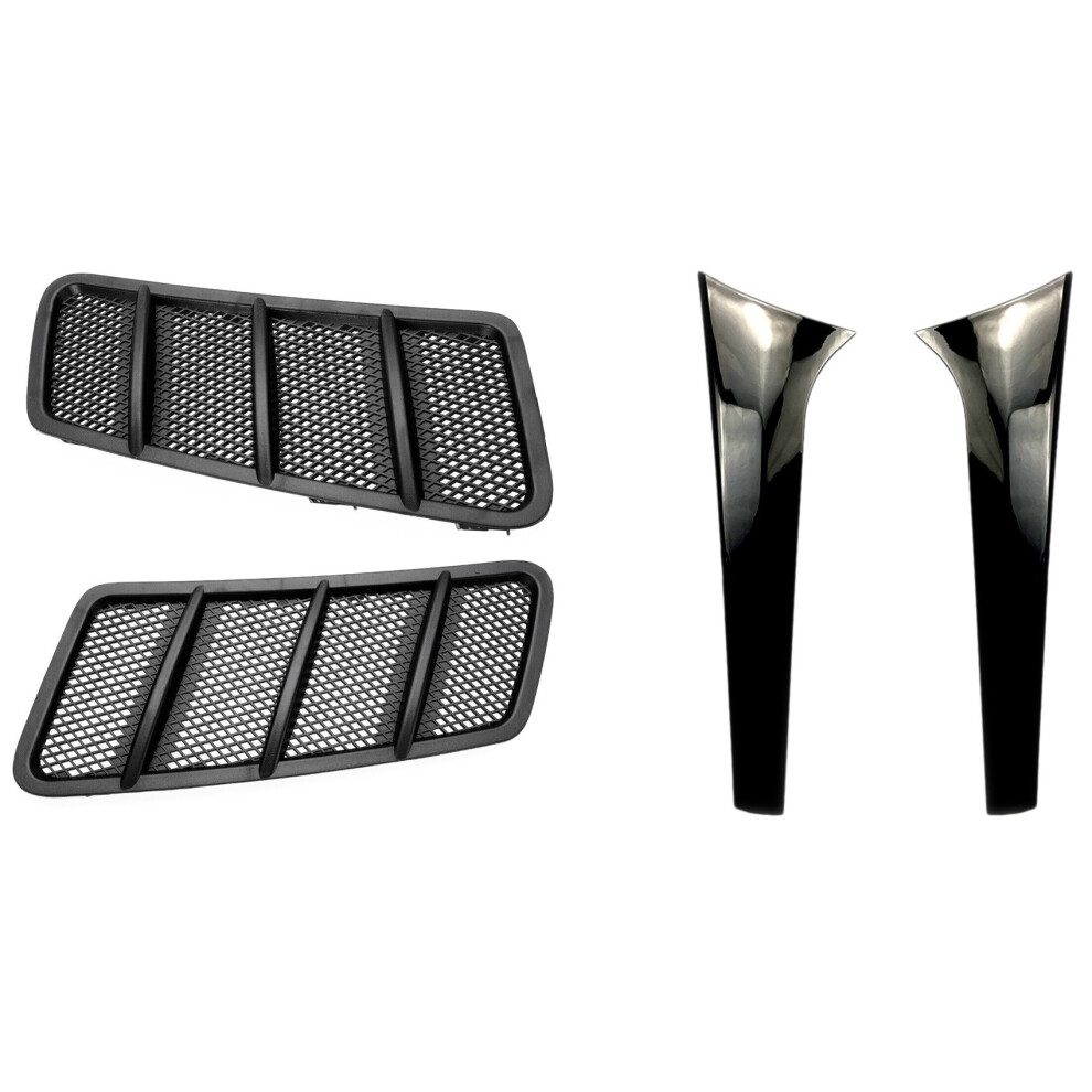 Gloss Rear Side Wing Roof Spoiler Stickers Cover Trim Black 4713147633869
