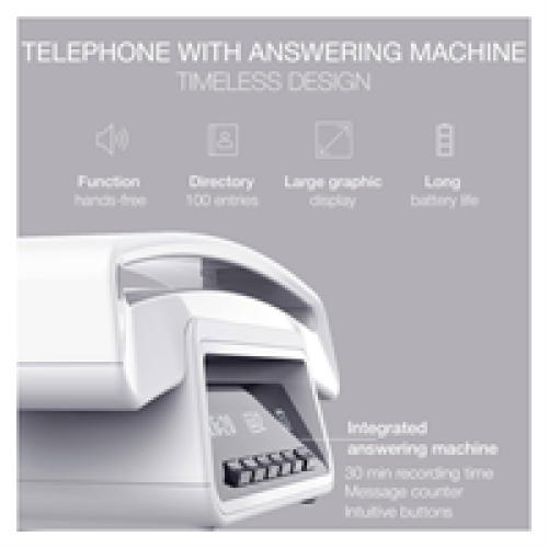 Alcatel Alcatel Epure Premium Cordless Phone With Answer Machine - White 1