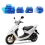 Interruttore clacson per moto per AF27 AF28 AF34 AF35 Blu 3