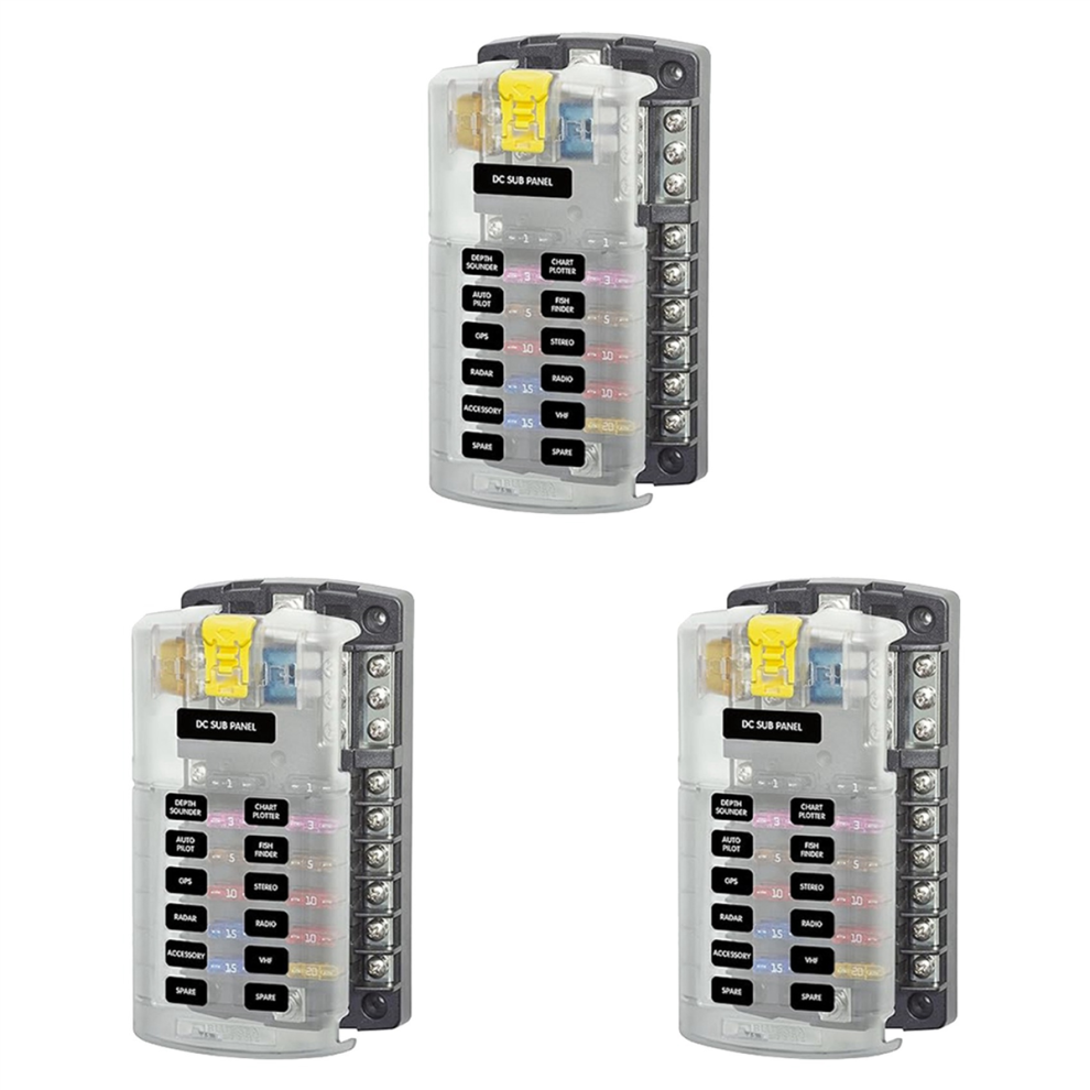 Portafusibili Per Auto E Barca, Blocco Fusibile A Lama 5026, 32 V, 100 A, 12 Circuiti