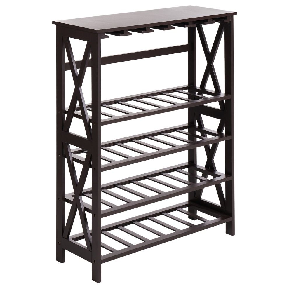 Wine Rack ROTHESAY Dark Brown