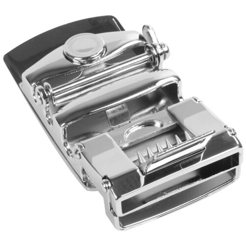 Men'S Solid Buckle Automatic Ratchet Leather Belt Buckle 1
