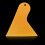 Plastic Yellow Auto Car Window Sticker Film Scraper Tool 10.5x9.5cm 3