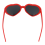 Mode Niedlich Retro Liebe Herzform Sonnenbrille Rot 6