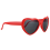 Mode Niedlich Retro Liebe Herzform Sonnenbrille Rot 3