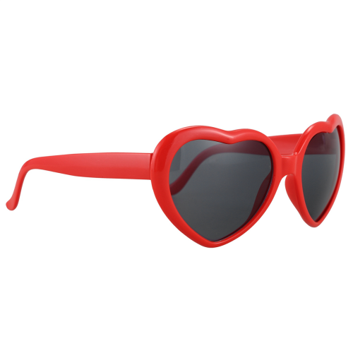 Mode Niedlich Retro Liebe Herzform Sonnenbrille Rot 2