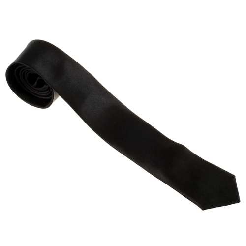 Cravatta unisex casual sottile e stretta - Nero 1