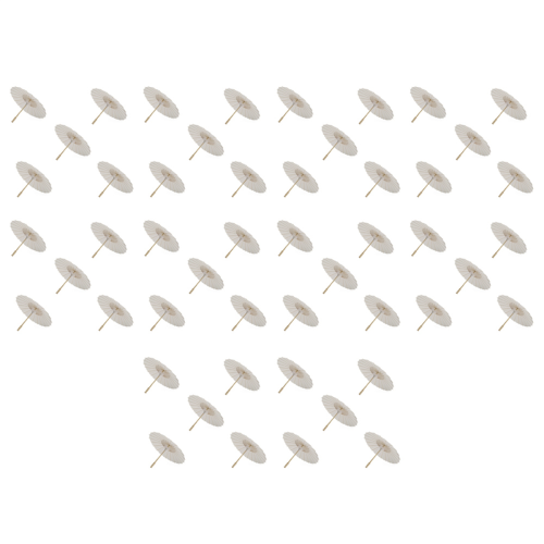 Ombrellone da spiaggia in carta da 5 pezzi, 60 cm, bianco