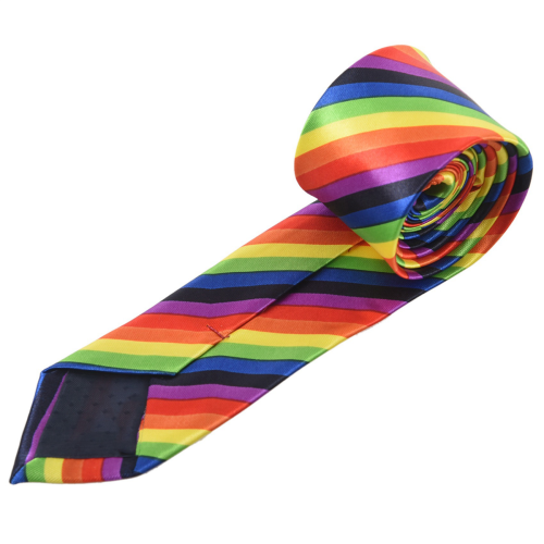Cravatta stretta e sottile da uomo, casual, alla moda, 19 (colore arcobaleno) 2