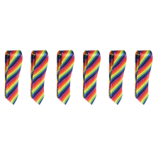 Cravatta stretta e sottile da uomo, casual, alla moda, 19 (colore arcobaleno)