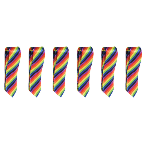 Cravatta stretta e sottile da uomo, casual, alla moda, 19 (colore arcobaleno)