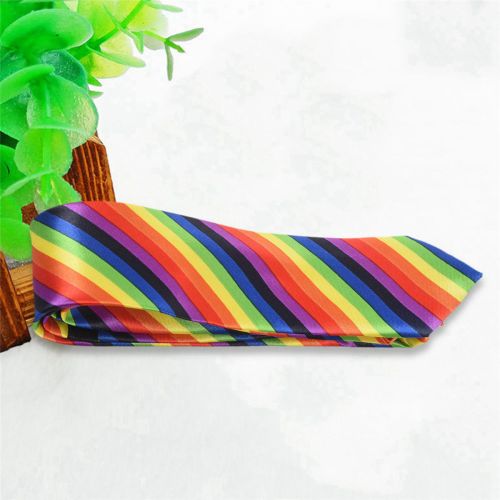 Cravatta stretta e sottile da uomo, casual, alla moda, 19 (colore arcobaleno) 1