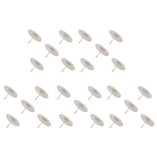 Ombrellone da spiaggia in carta da 5 pezzi, 60 cm, bianco