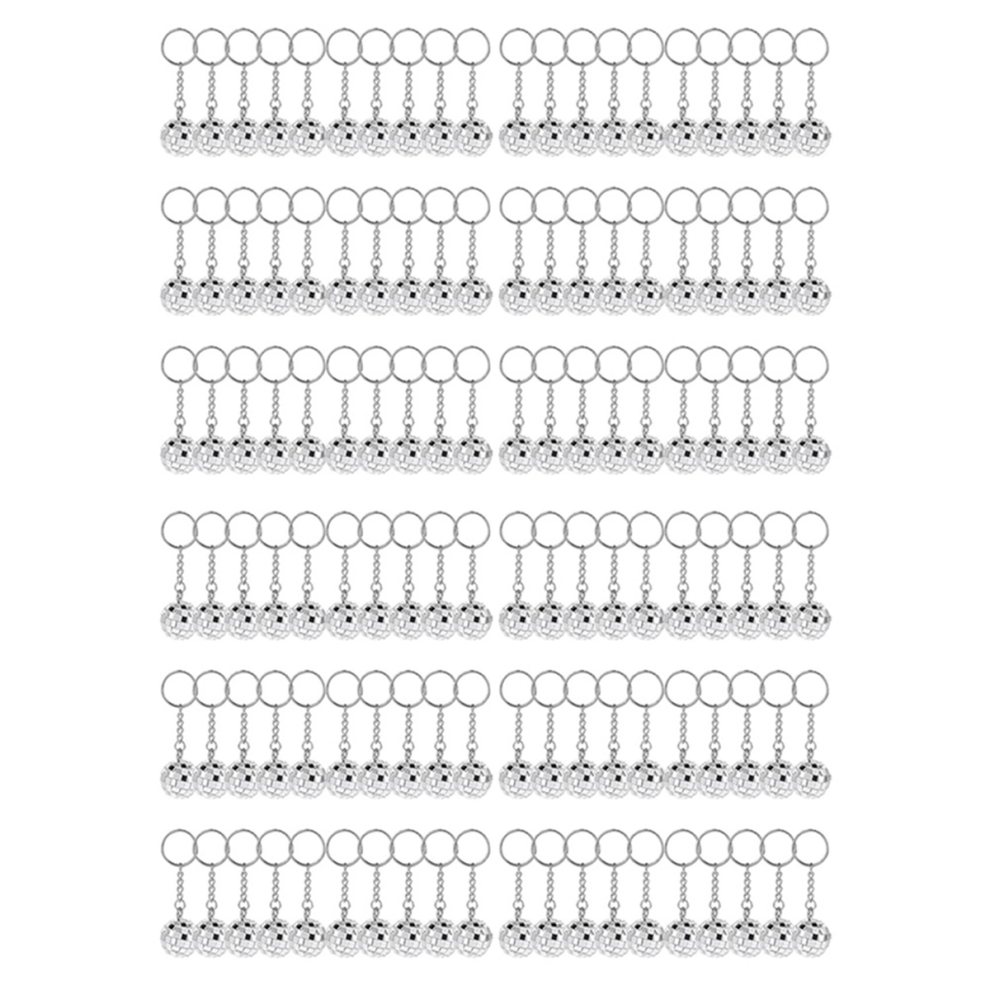 60Pcs 70s Disco Party Favors Mirror Ball Keychain Keyring Set-image-OPC-PJ5B2F5-NEW