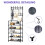 Living And Home Entryway 5 Tier Shoe Rack with Coat Hanger 5