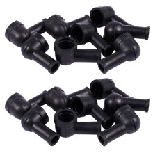 8 Pcs 15mm x 8mm Black PVC Battery Terminal Insulating Covers Boots