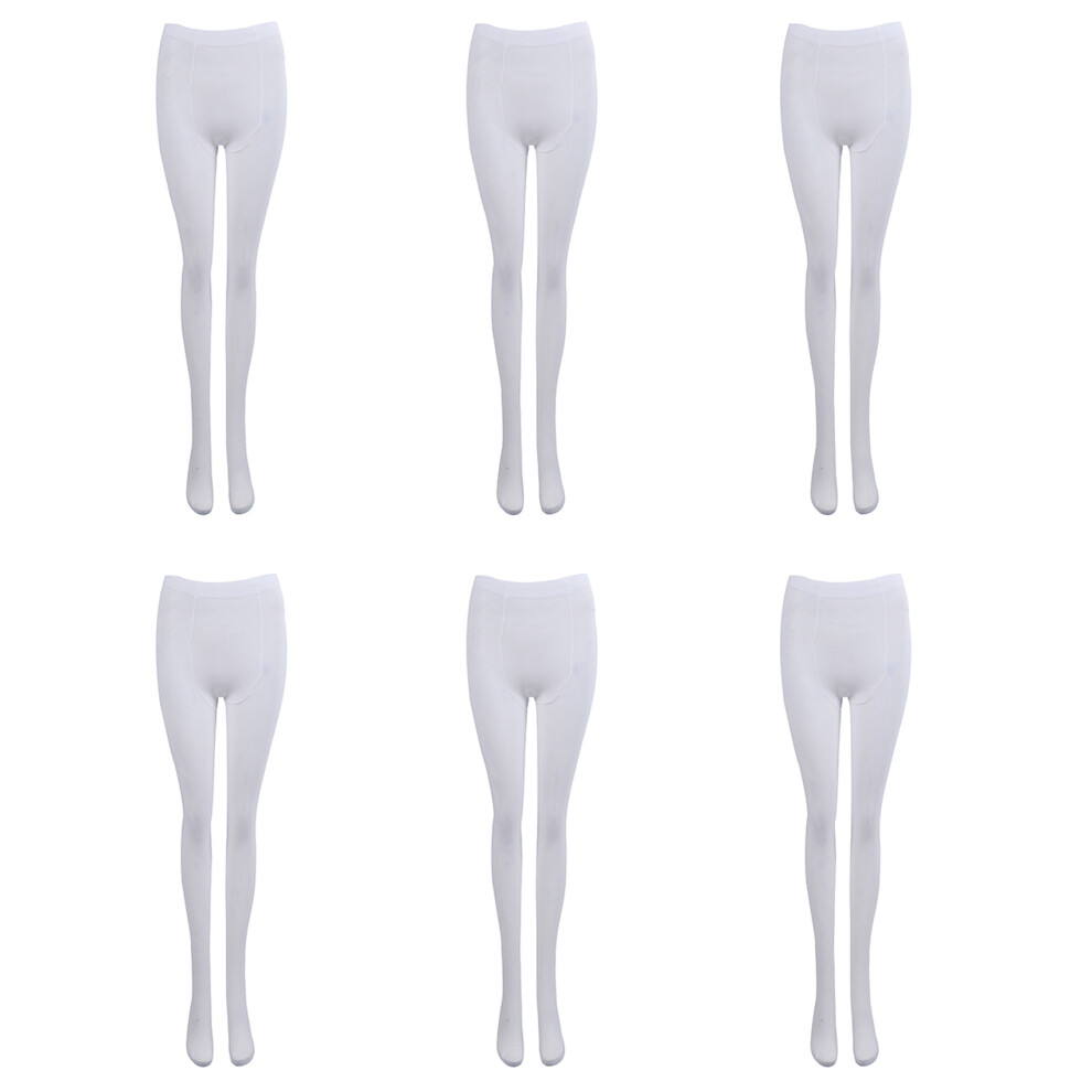 Collant In Velluto Bianco Tinta Unita Per Donna