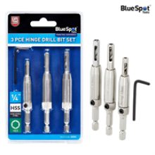 Blue Spot Tools Hinge Drill Bit Set 3 Pieces - Silver