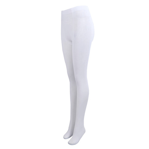 Collant in velluto bianco tinta unita per donna 1