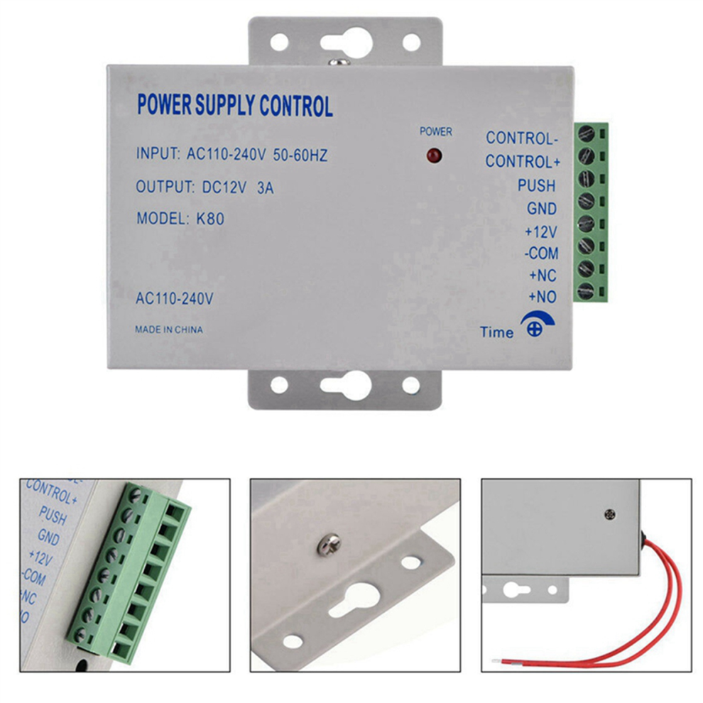K80 Door Access System Electric Power Supply Control Dc 12V 3A 4712071159964